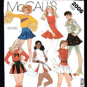 Vtg 1985 McCall's pattern - Adult Costume Sz 6 cheer band majorette skater Uncut